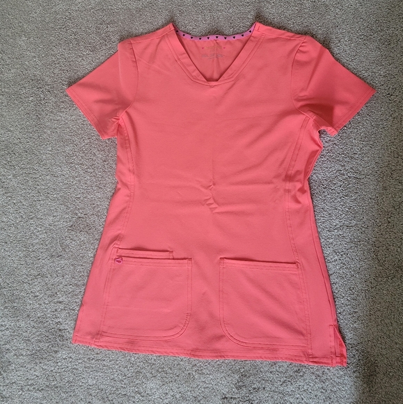 HeartSoul Other - Heartsoul Coral Scrub Top- S